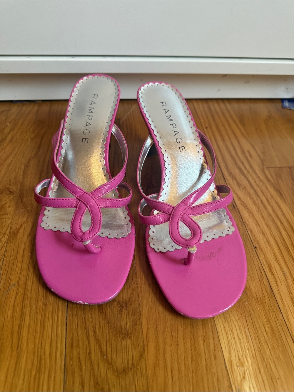 Rampage Hot Pink Loop-Strap Sandal Mules
